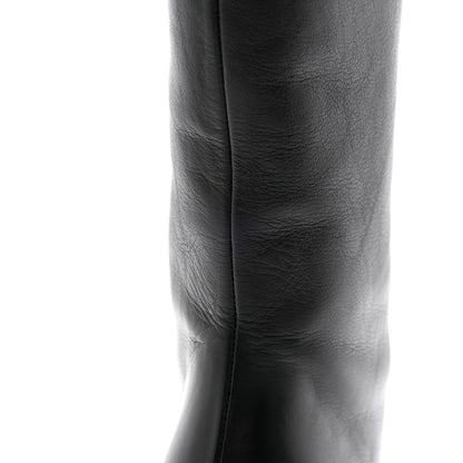 Gucci Calfskin Studded Jacquelyne Knee High Boots 37.5 Black 11 of 17