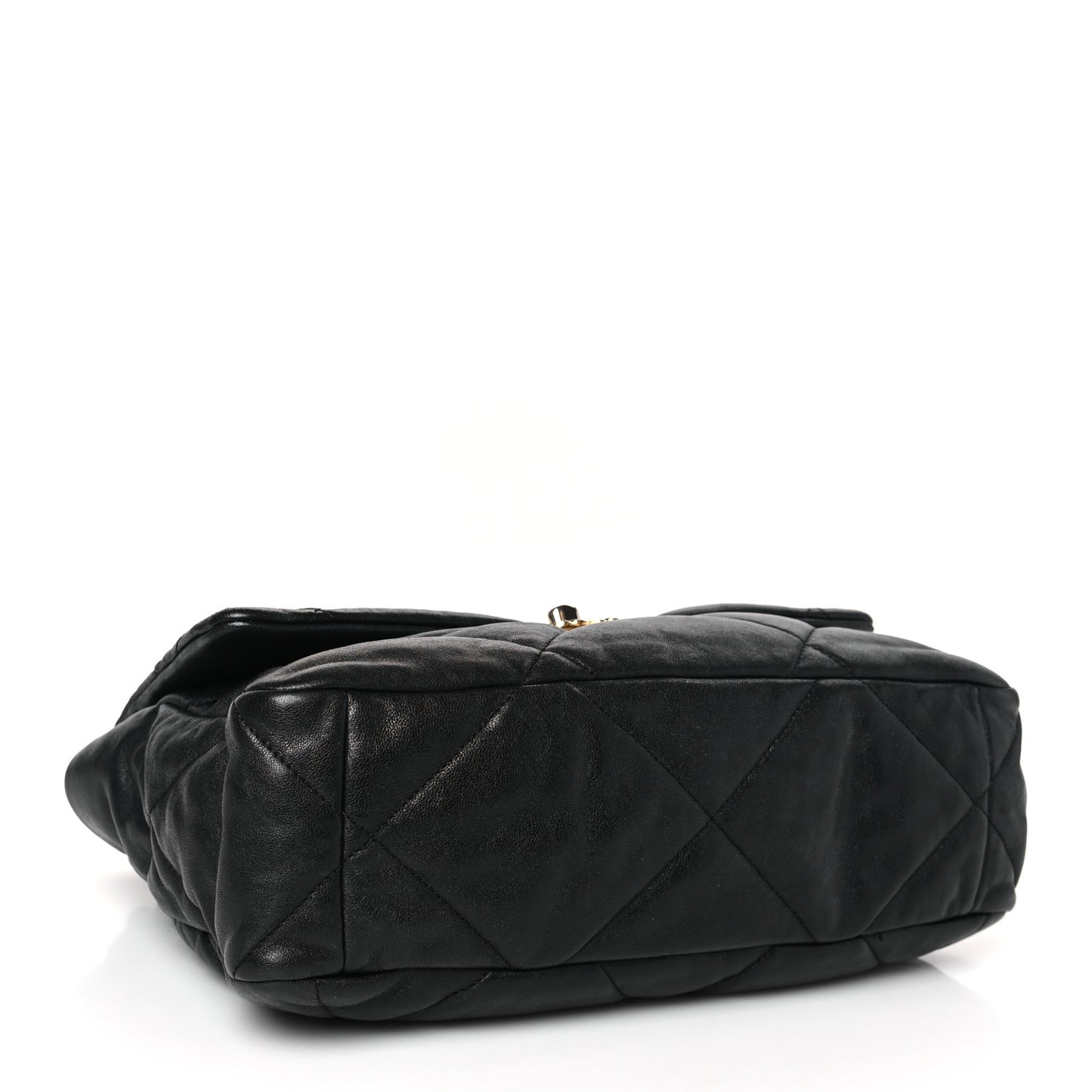 Goatskin Quilted Large Chanel 19 Flap Black