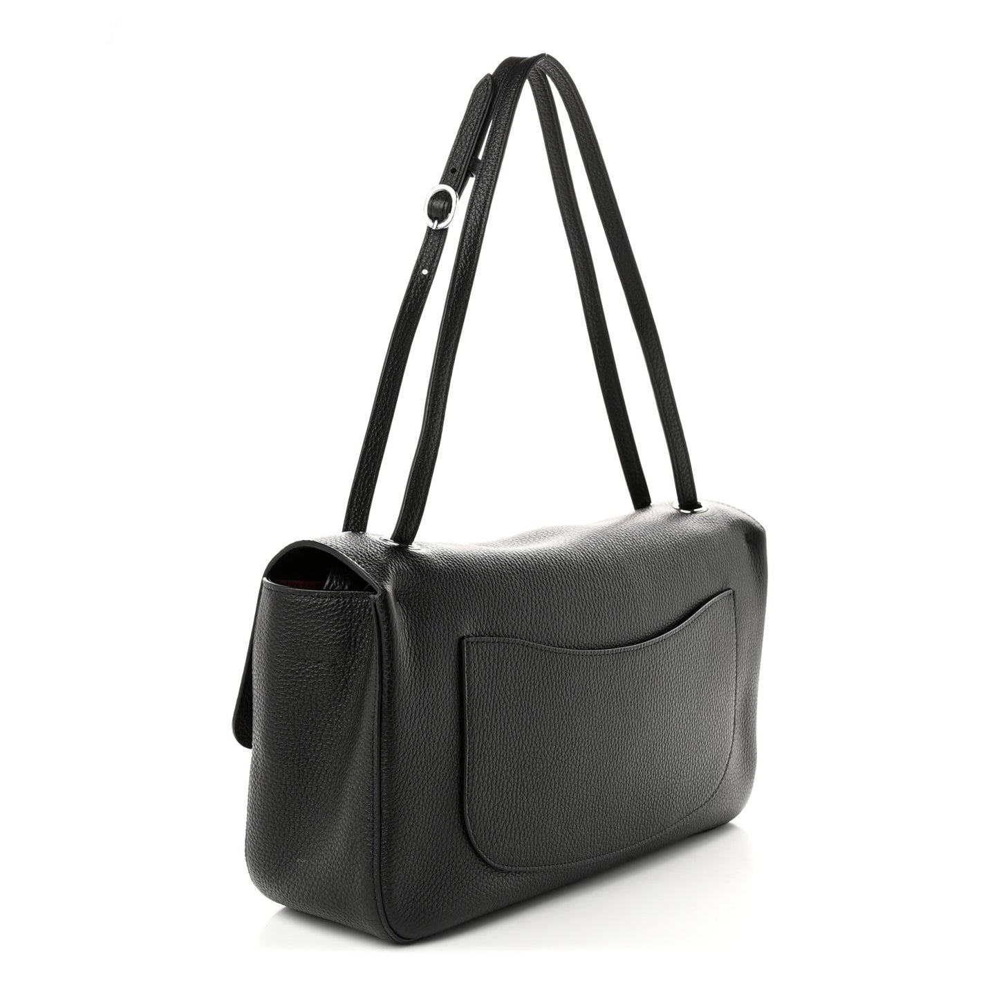 Grained Calfskin Small Souplissimo Maxi Flap Black