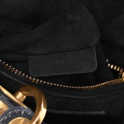 Christian Dior Denim Cannage Studded Mini Lady Dior Navy 7 of 10