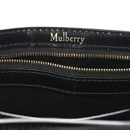 Mulberry Crocodile Embossed Calfskin Bayswater Black 6 of 11