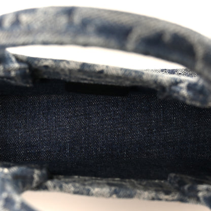 Christian Dior Denim Oblique Mini Book Tote With Strap Blue 5 of 10