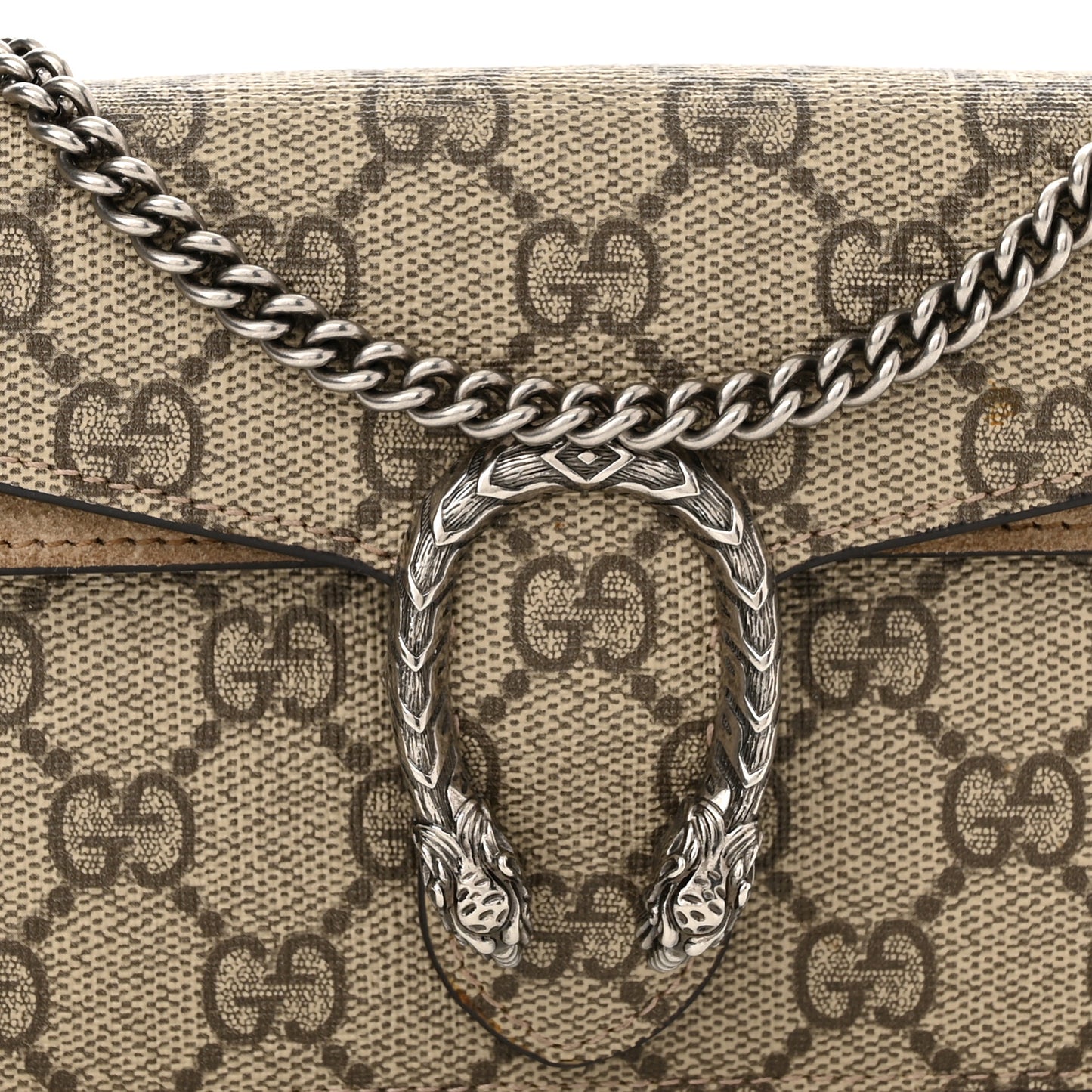 GG Supreme Monogram Super Mini Dionysus Shoulder Bag Taupe