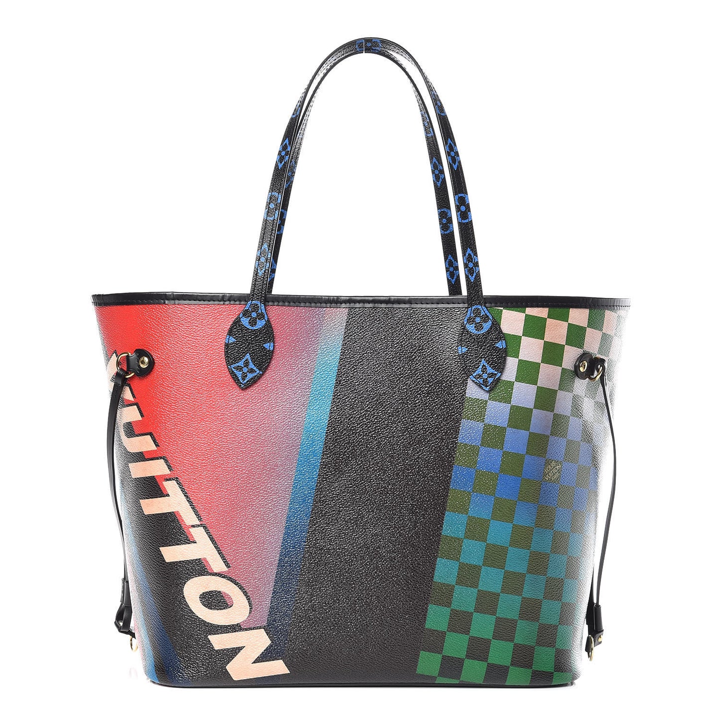 Damier Race Neverfull MM Noir Rouge