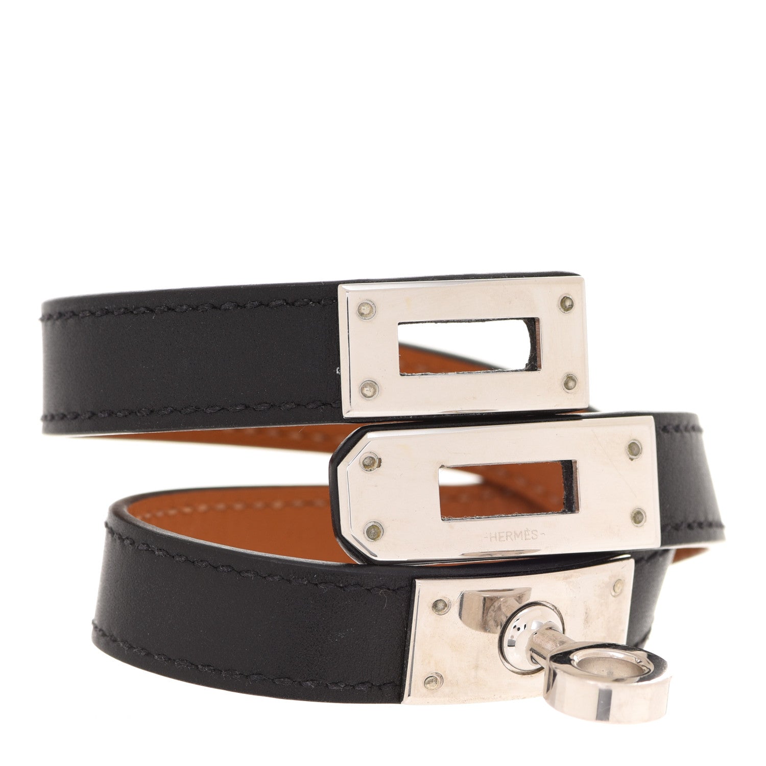 Hermes Box Kelly Double Tour Bracelet S Black 4 of 7