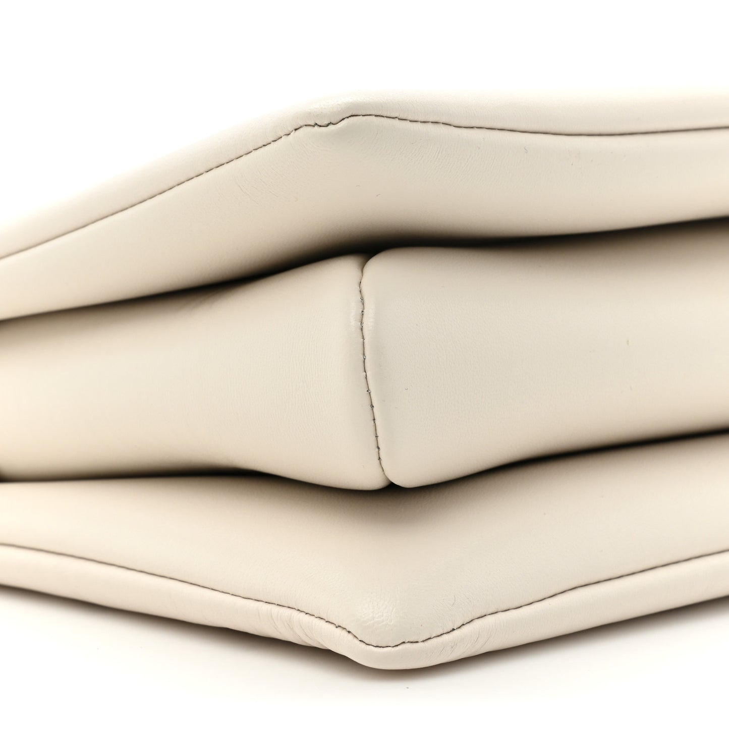 Lambskin Embossed Monogram Coussin PM Beige Cream