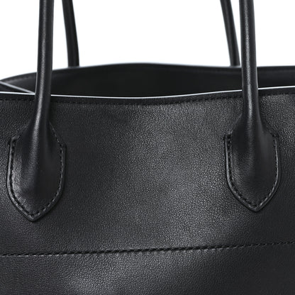 The Row Polished Saddle Calfskin Soft Margaux 15 Black 7 of 10