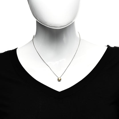 David Yurman Sterling Silver 18K Yellow Gold 8mm Petite Chatelaine Pendant Necklace 2 of 5