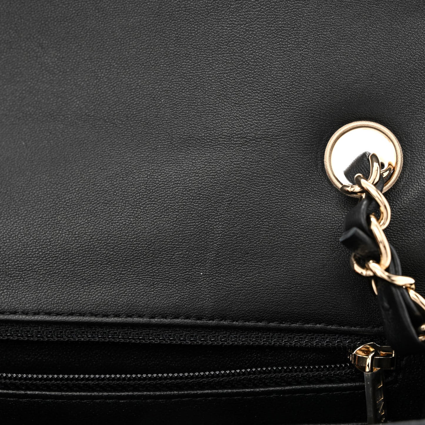Lambskin Quilted Mini Rectangular Flap Black