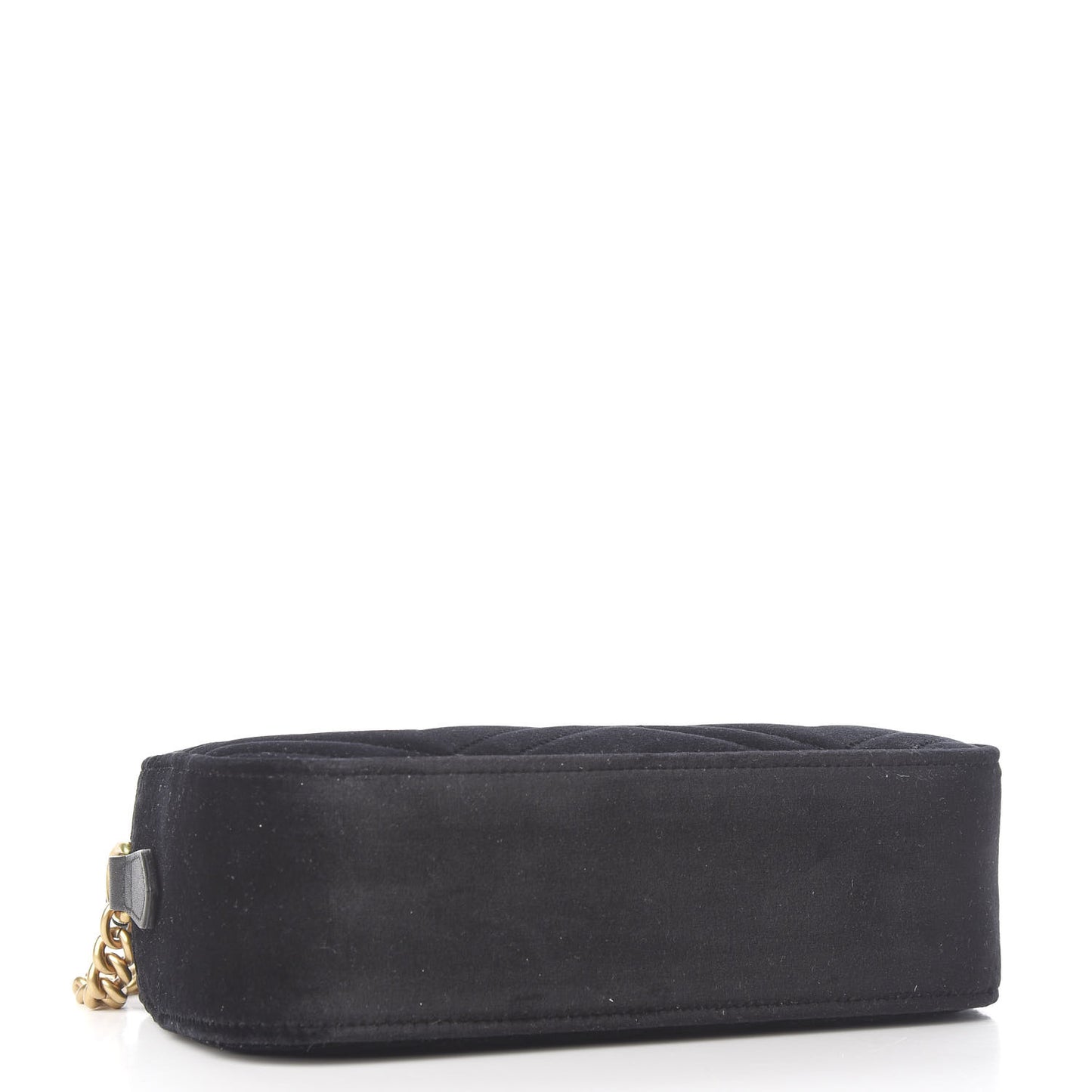 Velvet Matelasse Small GG Marmont Chain Shoulder Bag Black