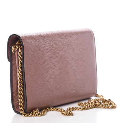 Gucci Cellarius Calfskin GG Marmont Chain Wallet Rosy Phard 3 of 9
