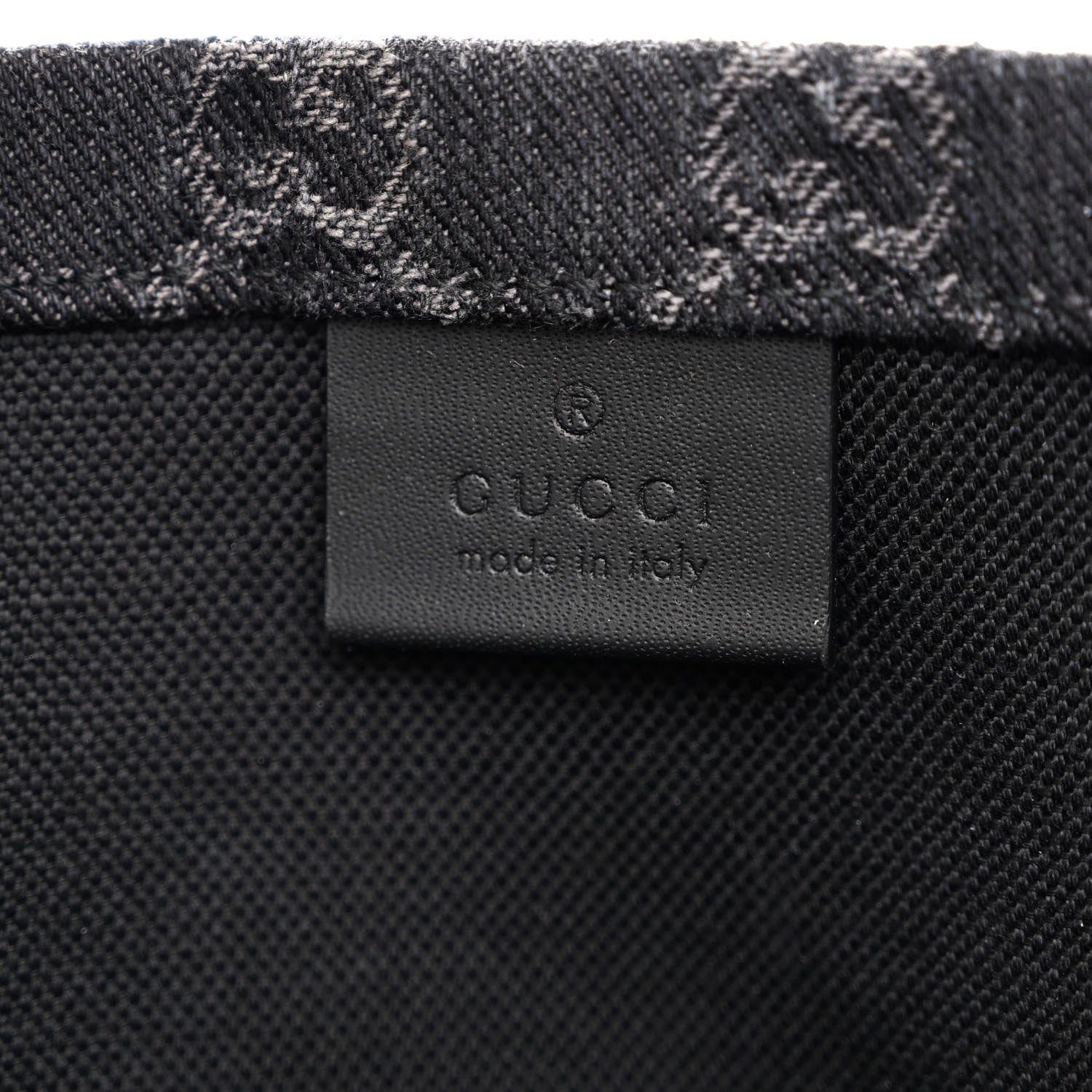 Gucci Denim Ophidia GG Monogram Large Tote Black Grey 7 of 12