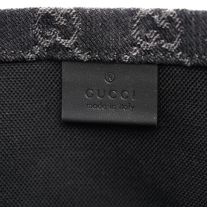 Gucci Denim Ophidia GG Monogram Large Tote Black Grey 7 of 12