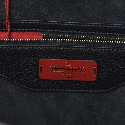 Valentino Garavani Grained Calfskin Rockstud Shoulder Tote Black 6 of 10