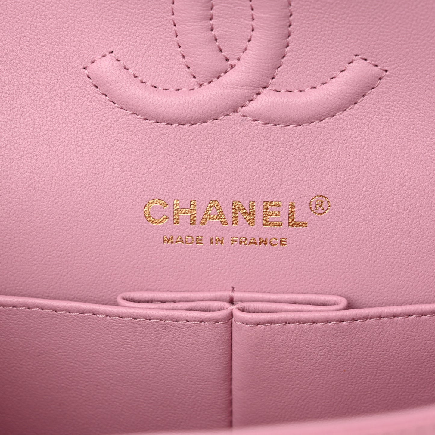 Caviar Quilted Small Double Flap Light Pink