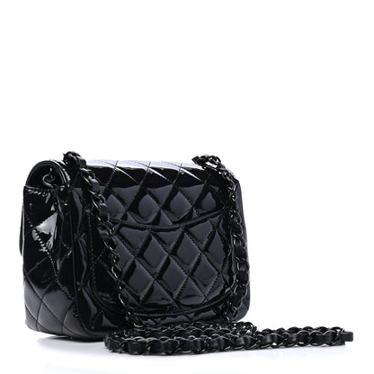 Chanel Patent Calfskin Quilted Mini Square Flap So Black 2 of 5