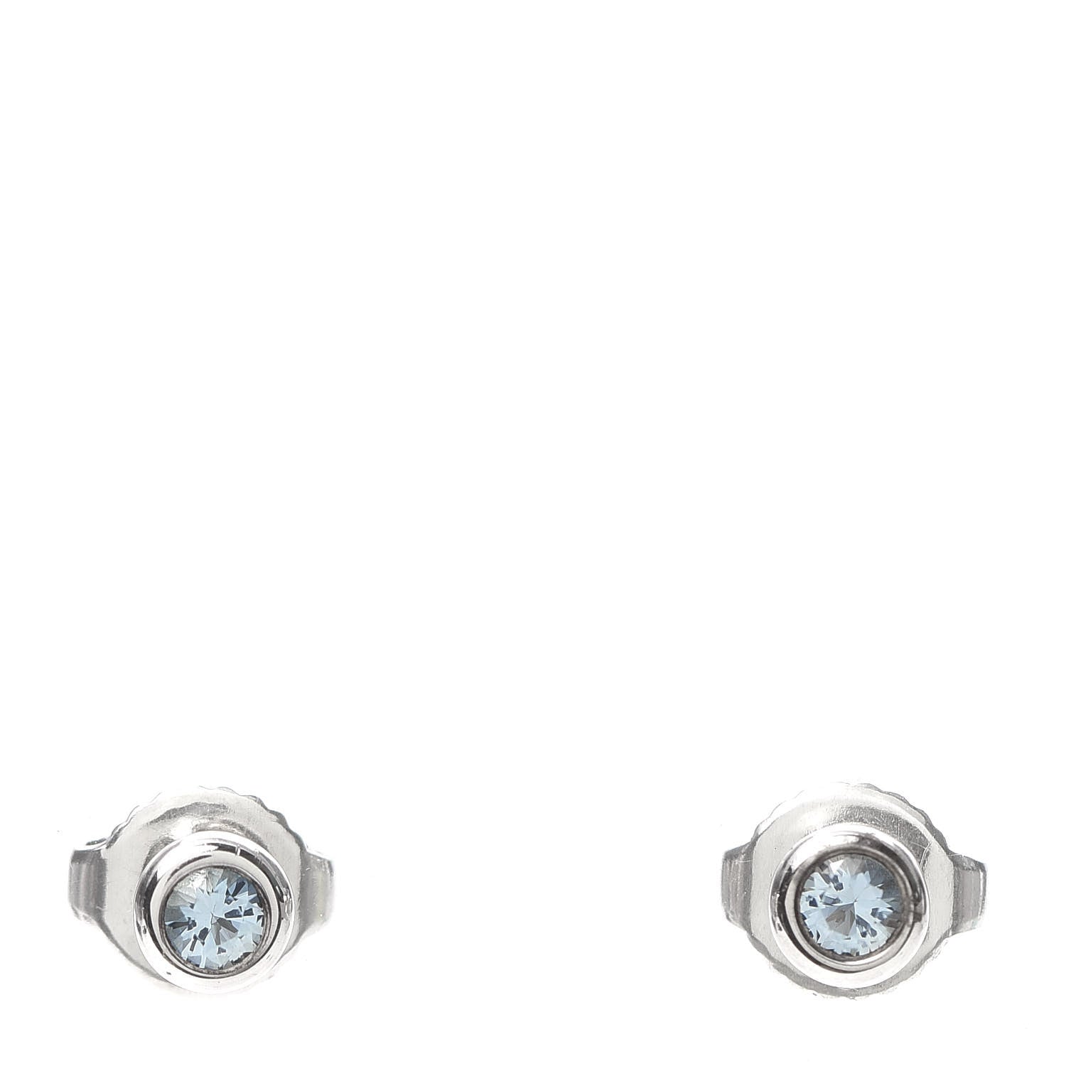Tiffany Sterling Silver Aquamarine Color By The Yard Earrings 1 of 4
