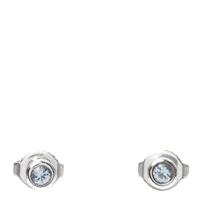Tiffany Sterling Silver Aquamarine Color By The Yard Earrings 1 of 4