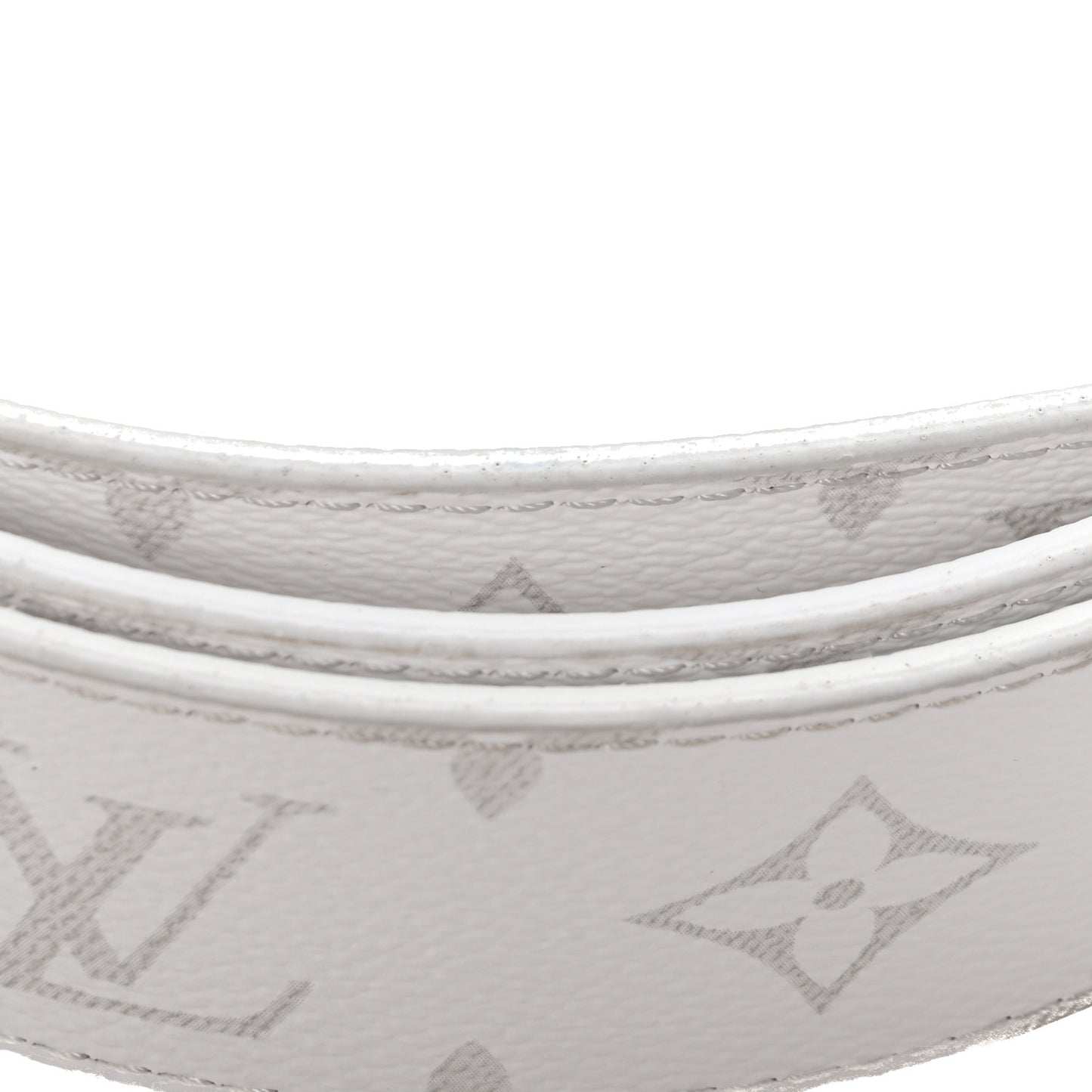 Taiga Monogram 40mm LV Initiales Belt  100 40 White