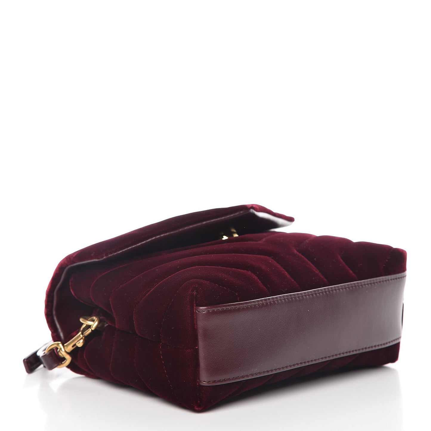 Velvet Y Quilted Monogram Toy Loulou Crossbody Bag French Burgundy