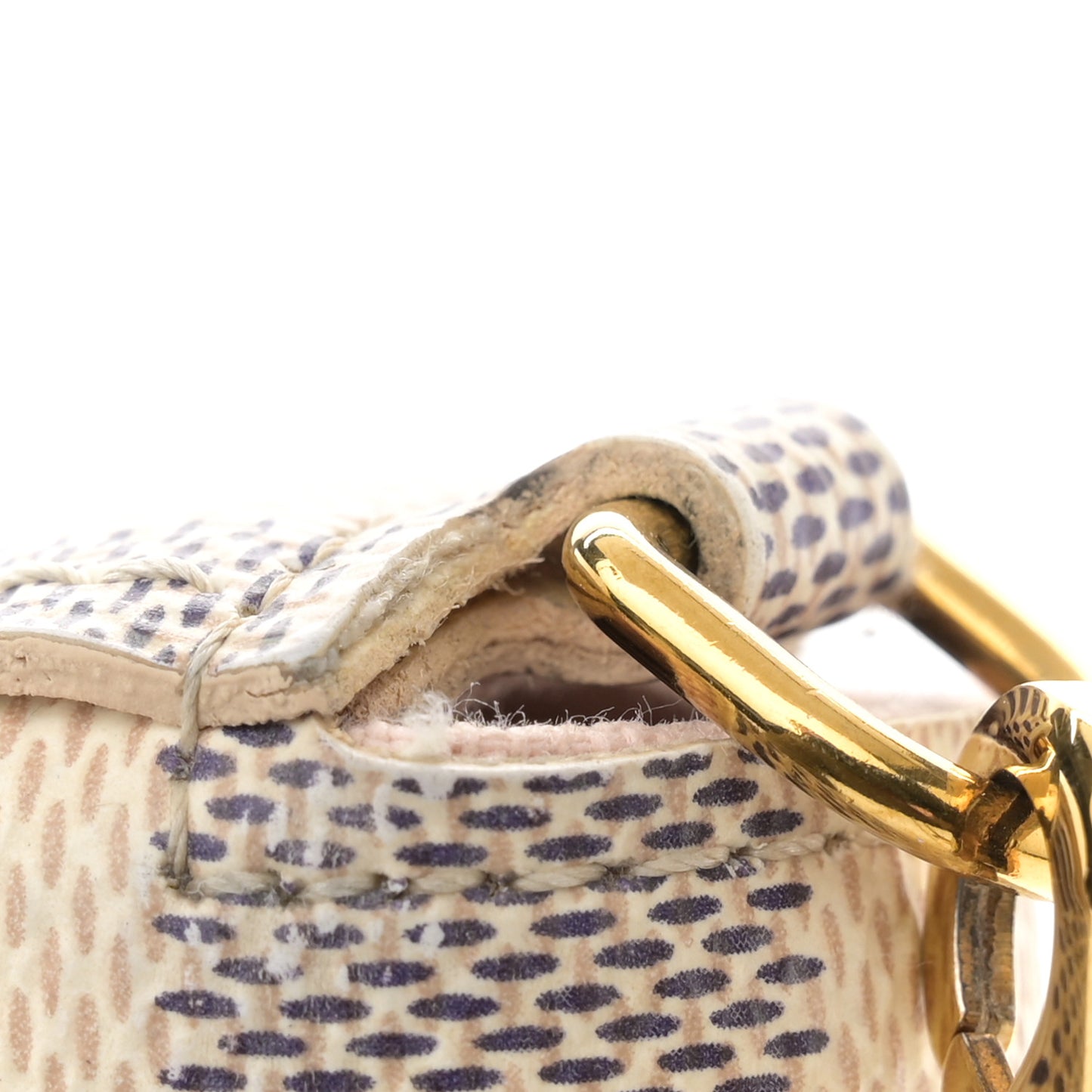 Damier Azur Pochette Felicie Chain Wallet Rose Ballerine