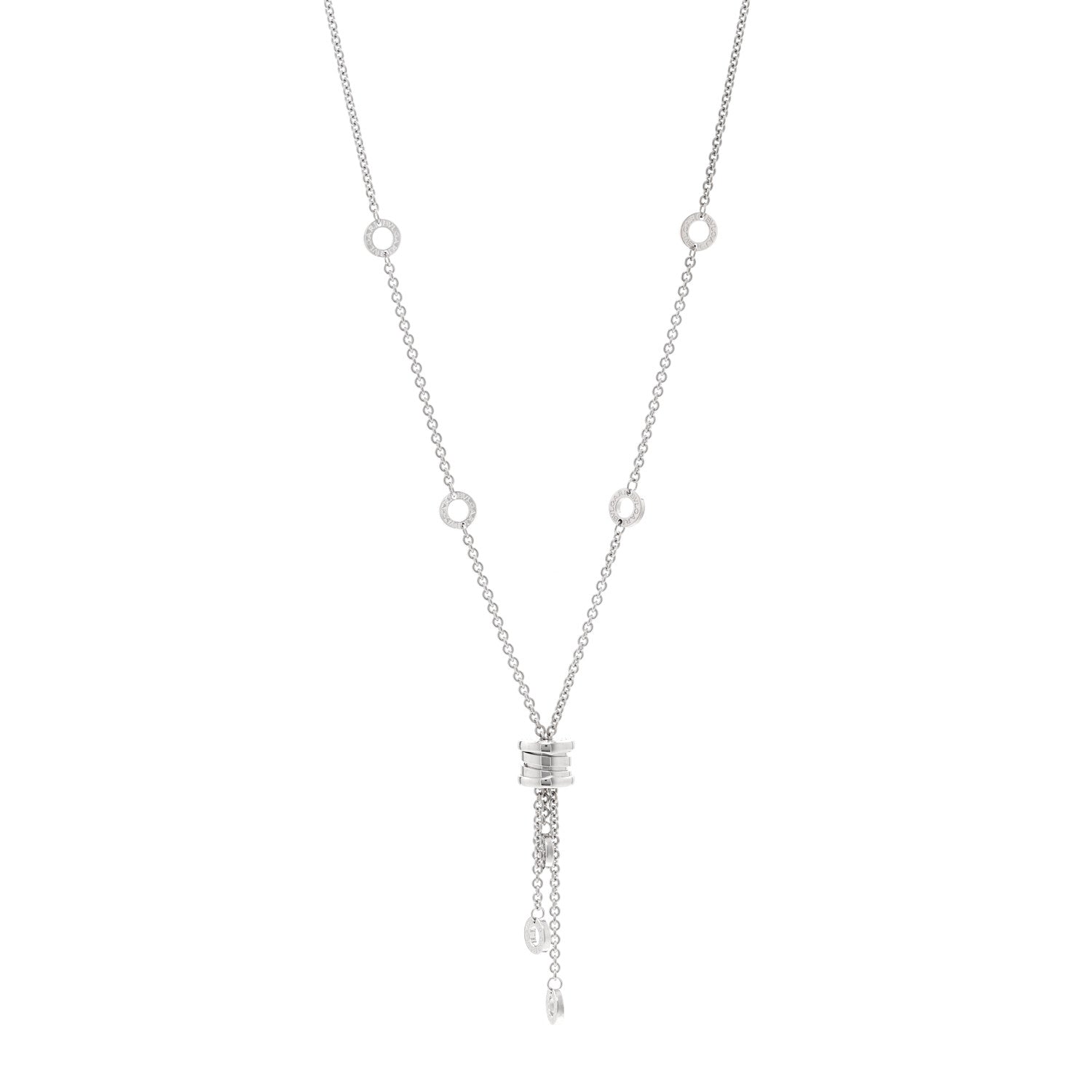 Bulgari 18K White Gold B.Zero1 Drop Necklace 1 of 4