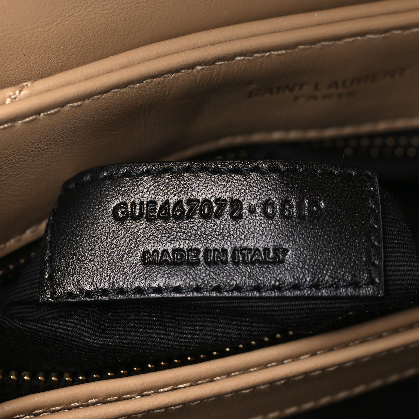 Calfskin Y Quilted Monogram Toy Loulou Crossbody Bag Dark Beige