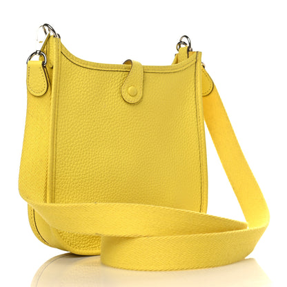 Hermes Taurillon Clemence Evelyne TPM Lime 3 of 10