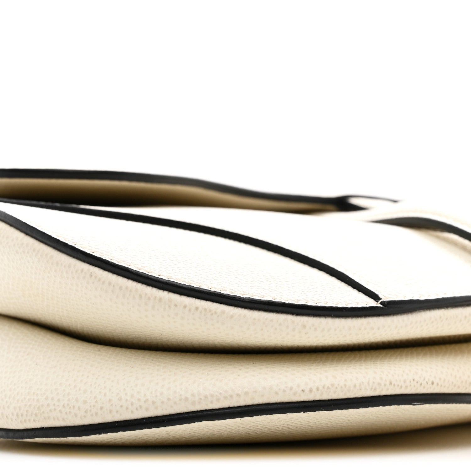 Christian Dior Grained Calfskin Saddle Bag White 9 of 10