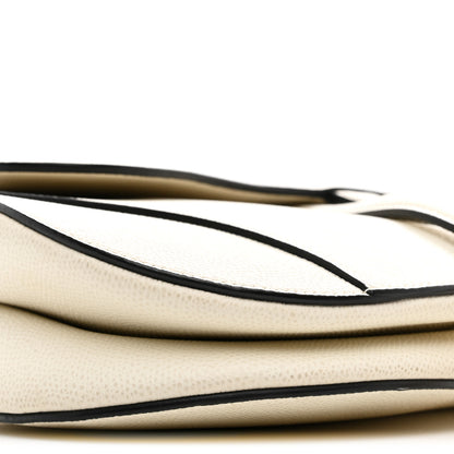Christian Dior Grained Calfskin Saddle Bag White 9 of 10