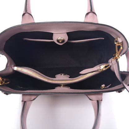 Burberry Grainy Calfskin House Check Medium Banner Tote Pale Orchid 6 of 10