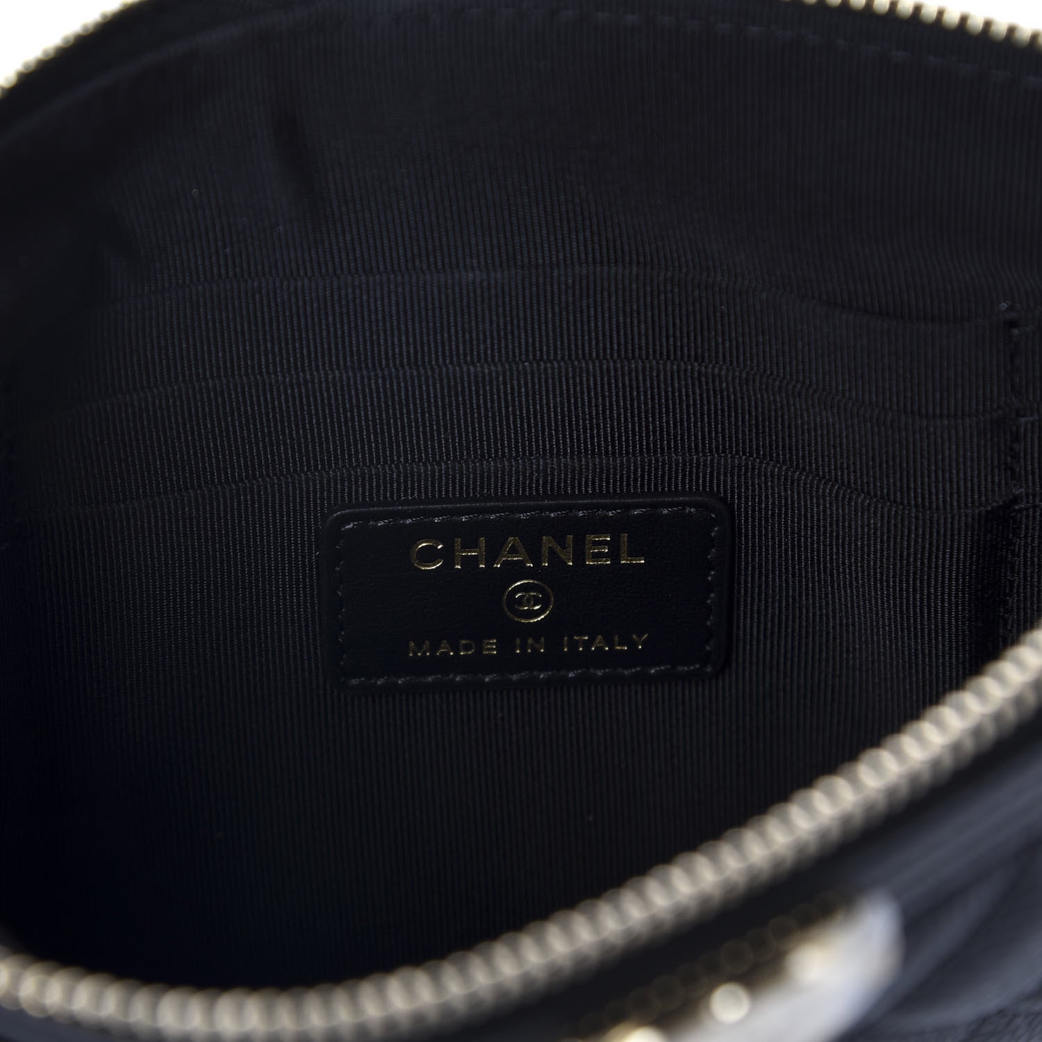 Chanel Caviar Quilted Classic Zip Boy Pouch Black 6 of 8