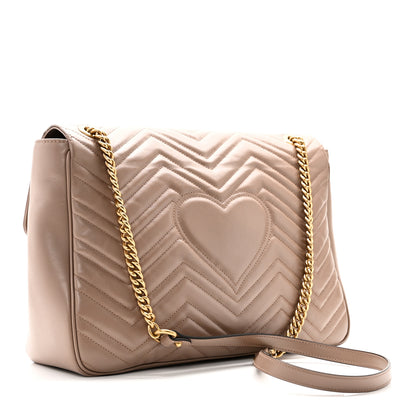 Gucci Calfskin Matelasse Large GG Marmont Shoulder Bag Porcelain Rose 3 of 10
