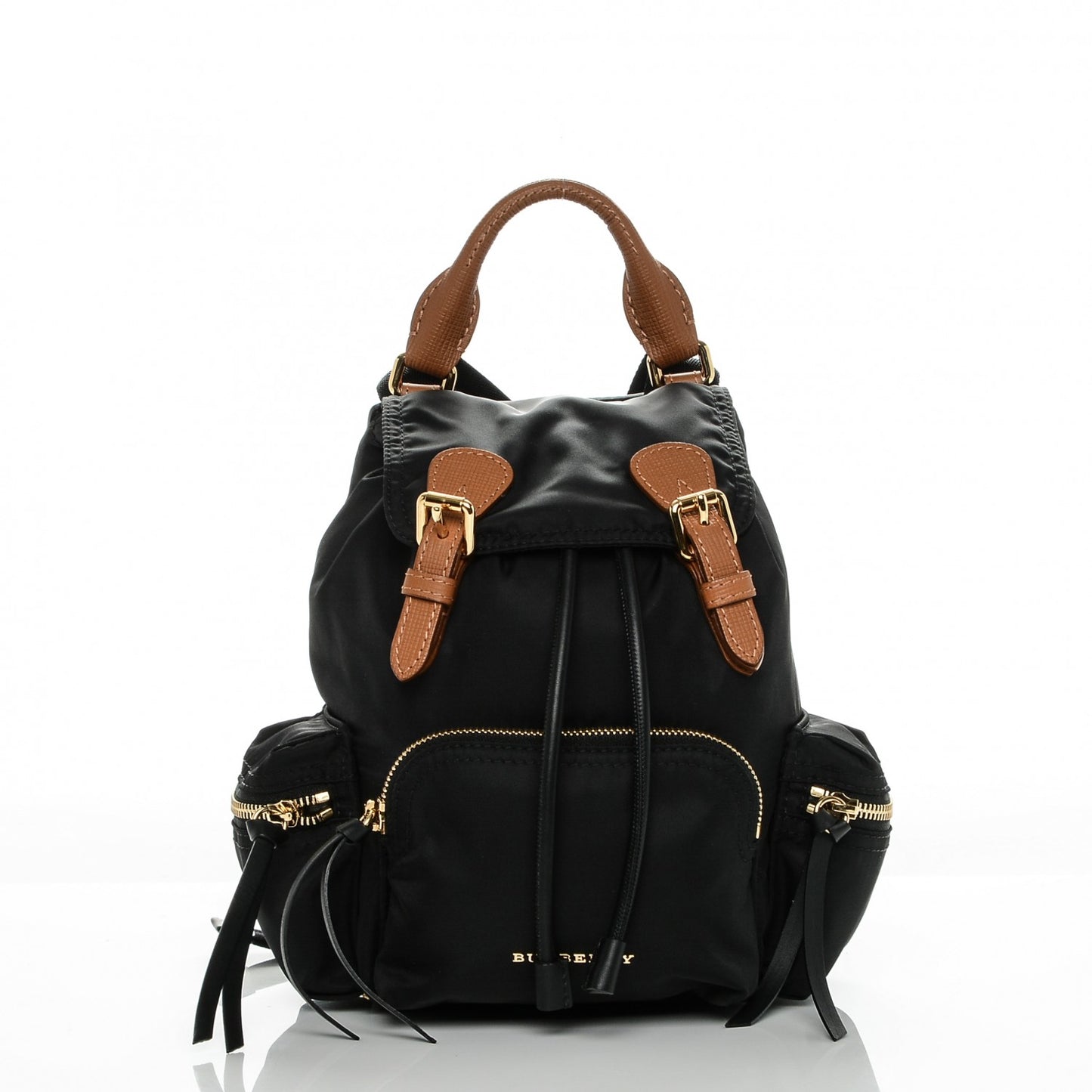 Nylon Small Rucksack Backpack Black