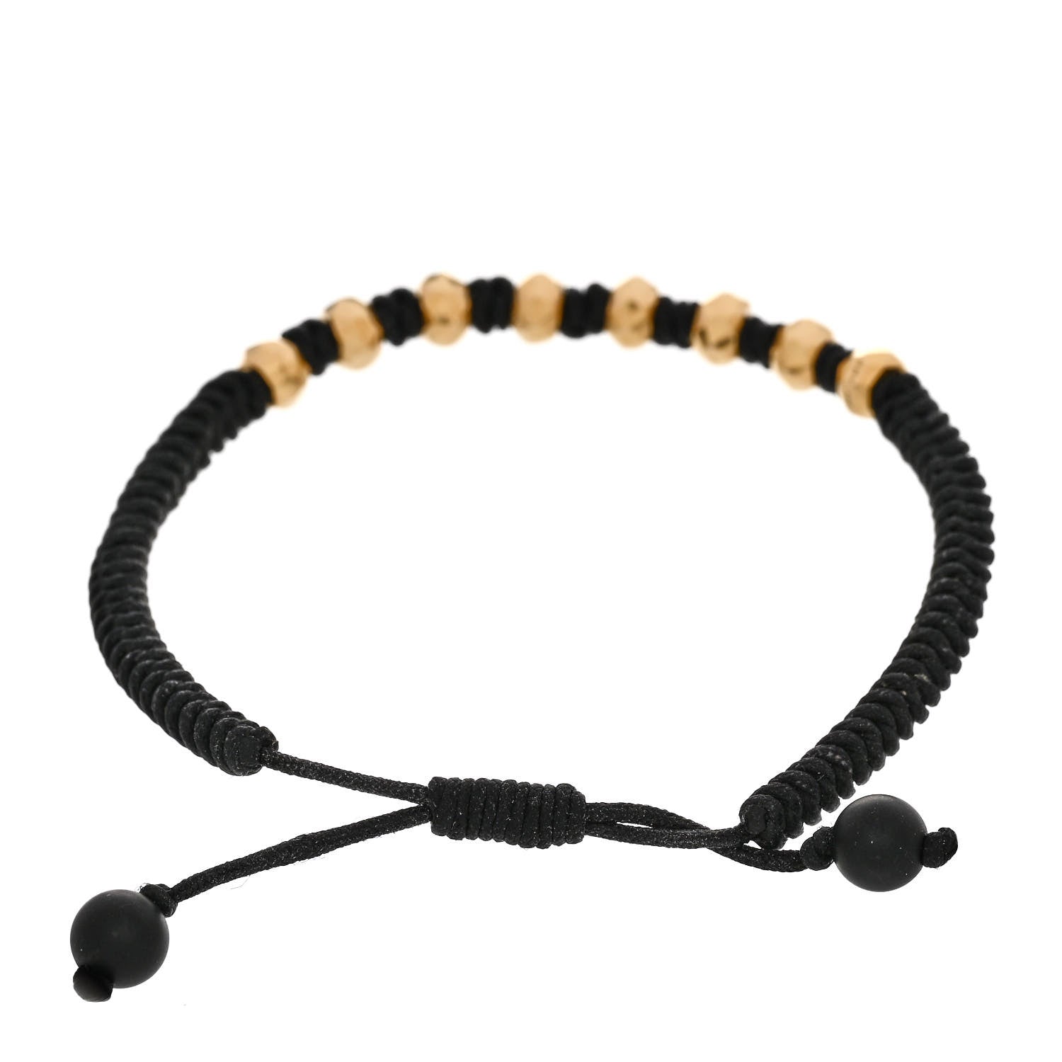 David Yurman 18K Yellow Gold Nylon Fortune Woven Bracelet Black 2 of 3
