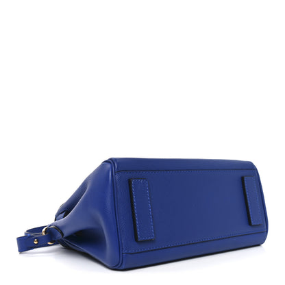 Versace Calfskin Medium La Medusa Top Handle Handbag Lapis 3 of 9