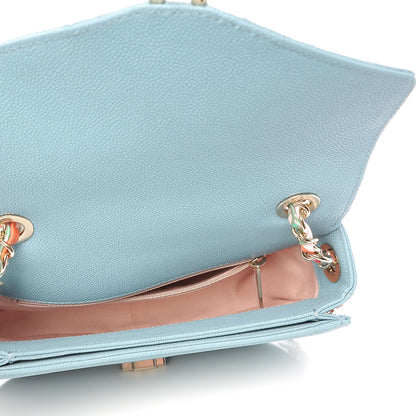 Chanel Grained Calfskin Quilted Small Cuba Top Handle Flap Blue 5 of 9