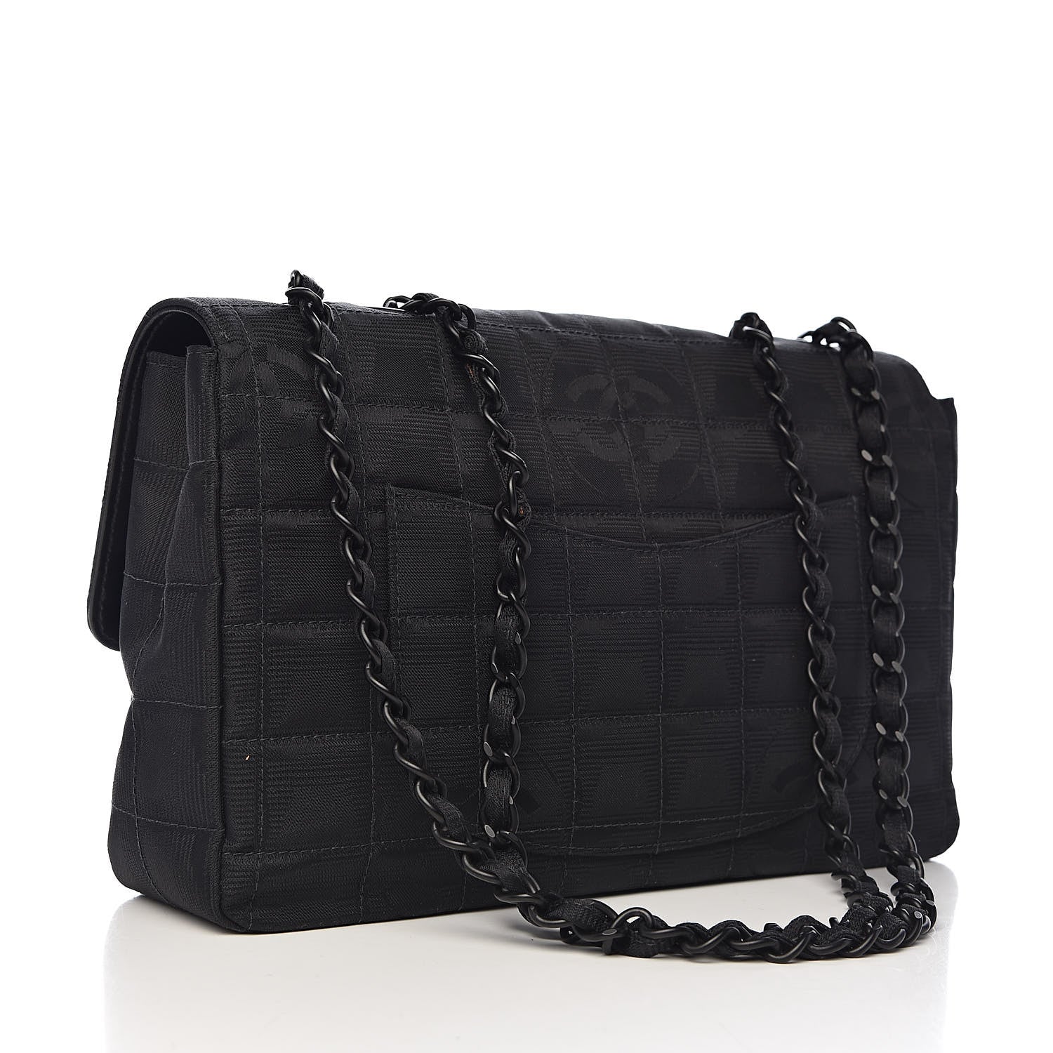 Chanel Nylon Medium Travel Flap Black 3 of 11