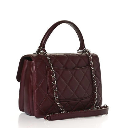 Chanel Lambskin Quilted Small Trendy CC Flap Dual Handle Bag Burgundy 2 of 6