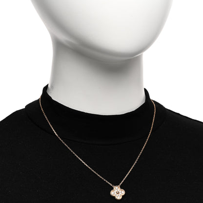 Van Cleef & Arpels 18K Rose Gold Diamond Vintage Alhambra Pendant Necklace 2 of 5