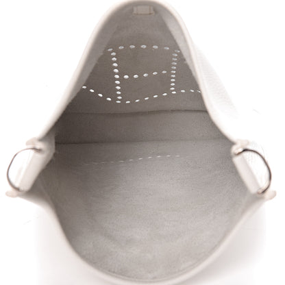 Hermes Taurillon Clemence Evelyne III PM White 5 of 11