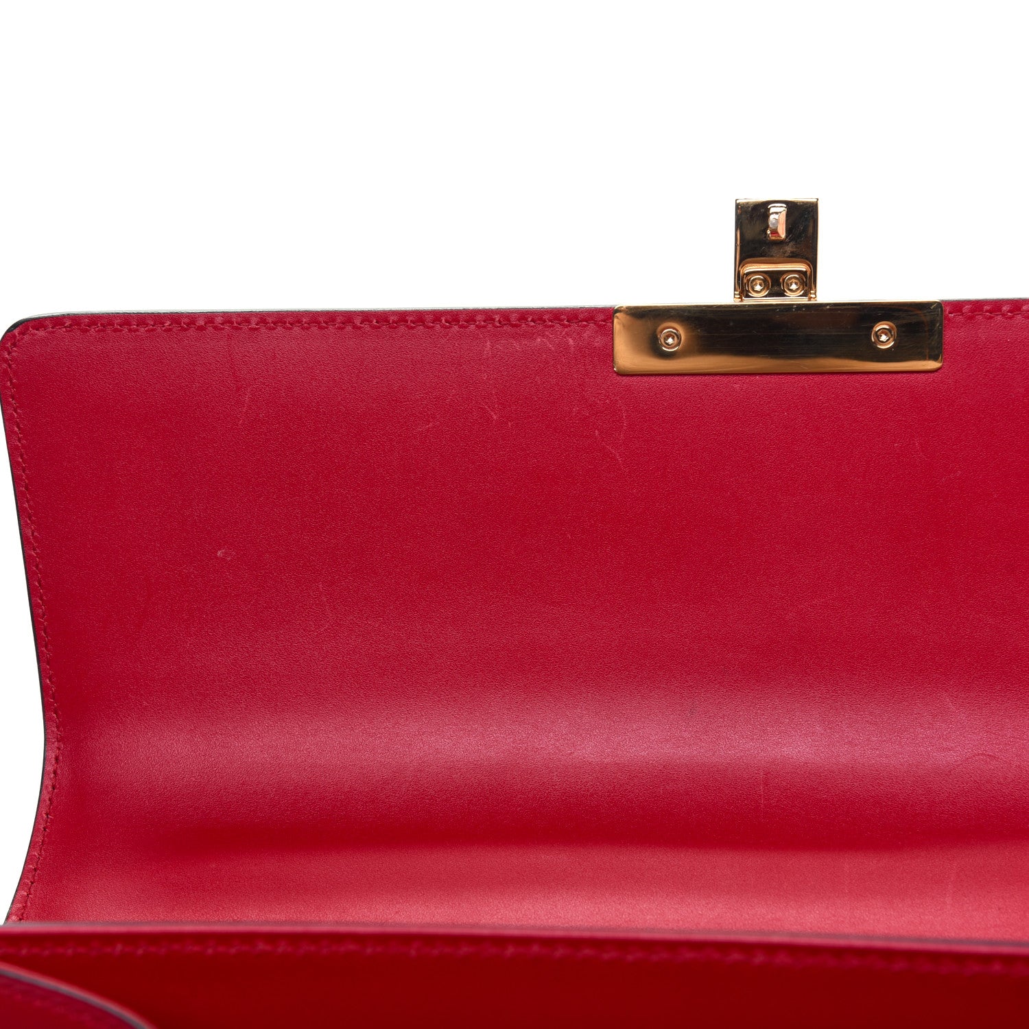 Gucci Guccissima Signature Medium Padlock Top Handle Bag Hibiscus Red 19 of 33