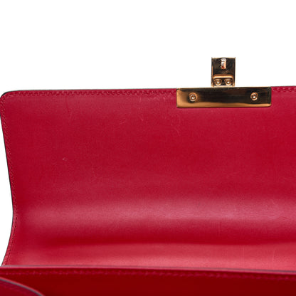 Gucci Guccissima Signature Medium Padlock Top Handle Bag Hibiscus Red 19 of 33