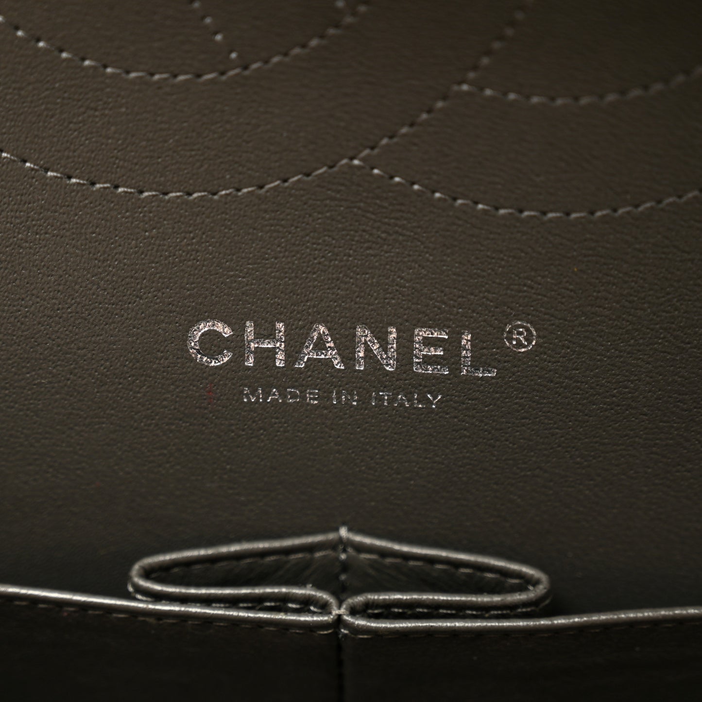 Lambskin Quilted Jumbo Double Flap Dark Grey