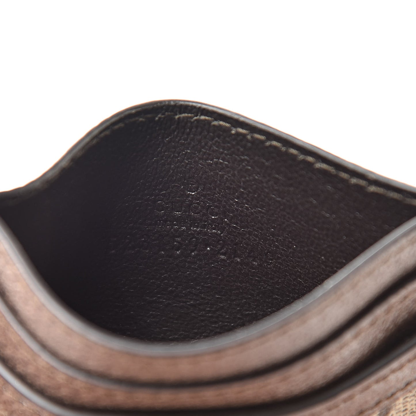 GG Supreme Monogram Ophidia Card Holder Brown