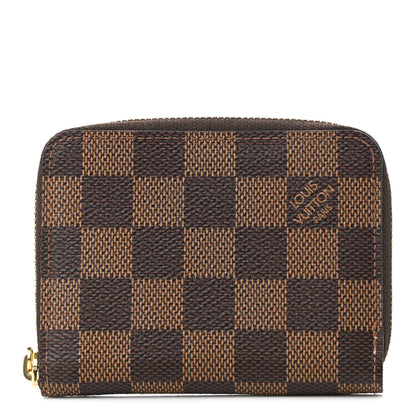 Louis Vuitton Damier Ebene Zippy Coin Purse Rose Ballerine 1 of 7