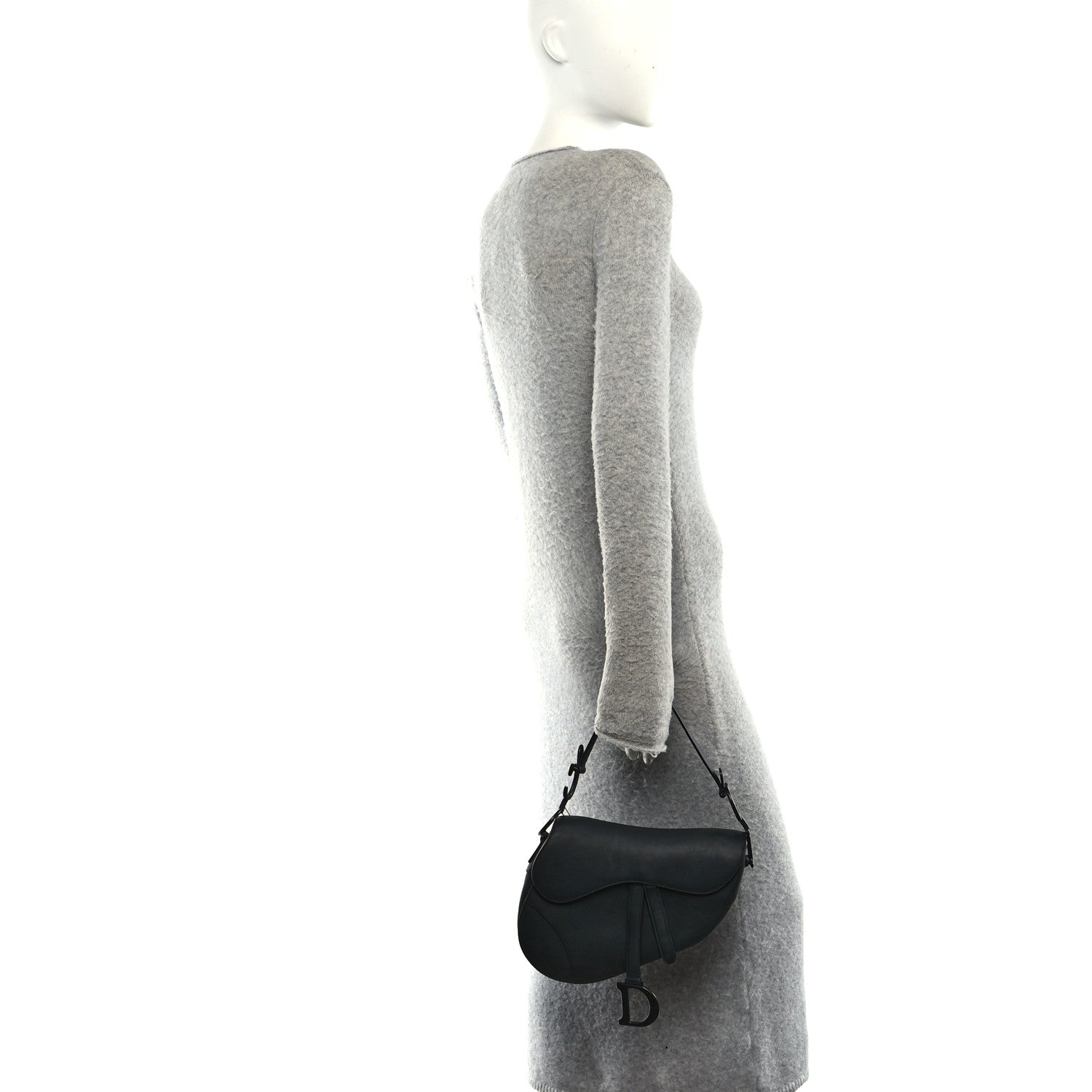 Christian Dior Ultra Matte Calfskin Saddle Bag Black 2 of 10