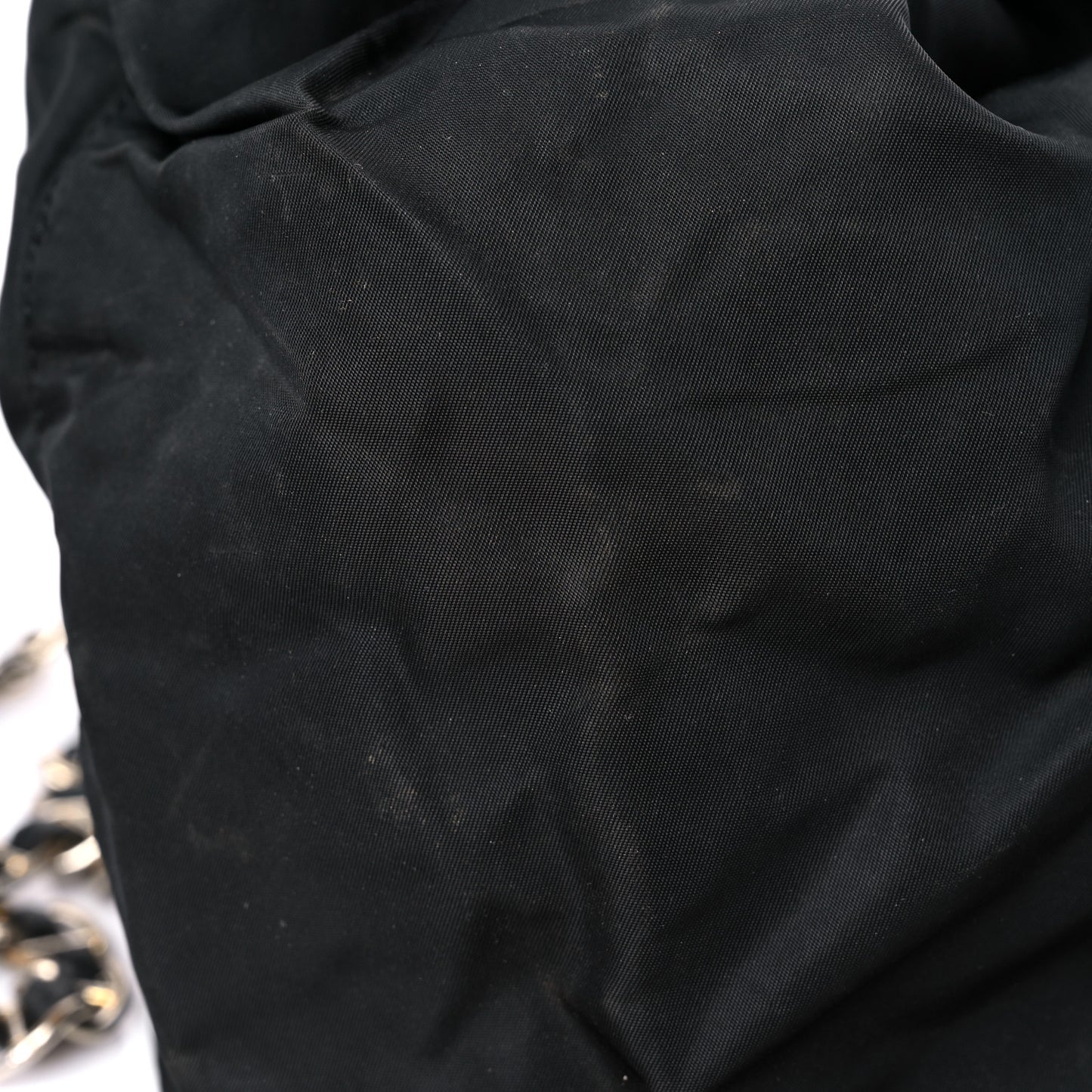 Tessuto Nylon Vela Chain Backpack Black