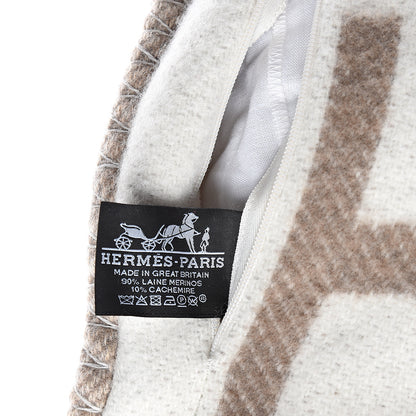 Hermes Wool Cashmere Avalon Vibration Pillow PM Coco Camomille 3 of 3