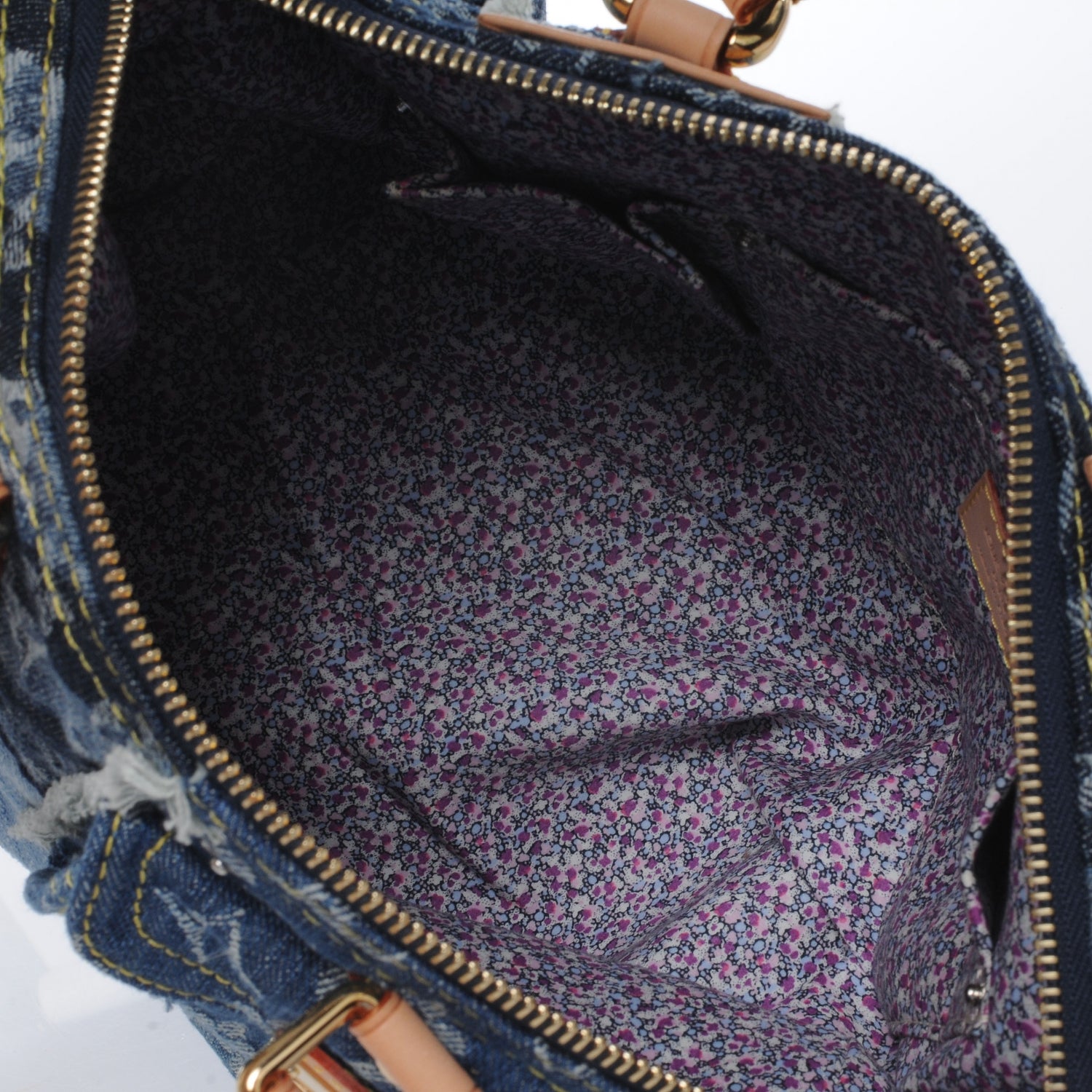 Louis Vuitton Denim Patchwork Speedy 30 Blue 7 of 7